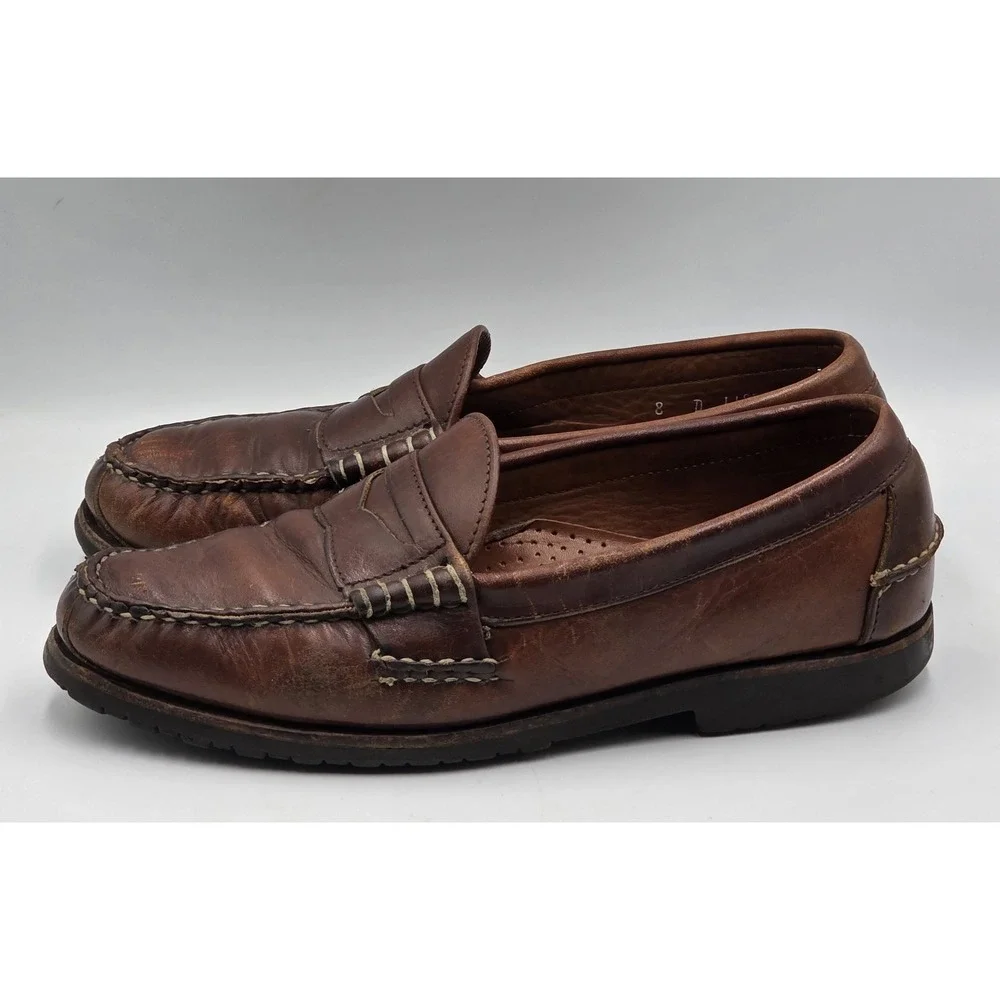 Allen Edmonds Nashua Tassel Loafers 1187 Mens 8 D Brown Leather Made in USA